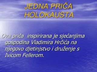 jedna pri a holokausta