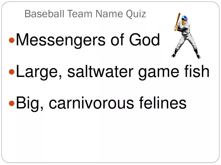 baseball team name quiz