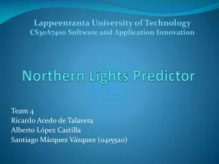 Northern Lights Predictor