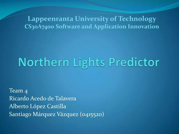 northern lights predictor
