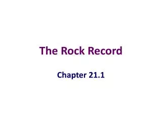 the rock record