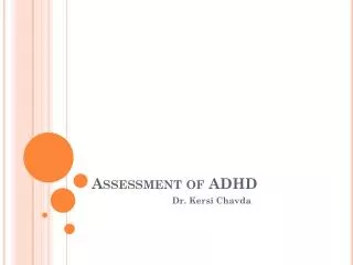 Assessment of ADHD