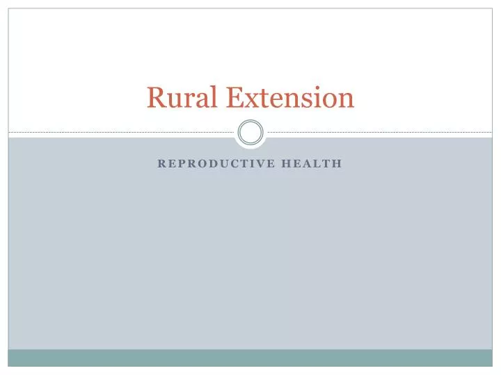 rural extension