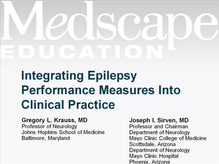 integrating epilepsy performance measures into clinical practice