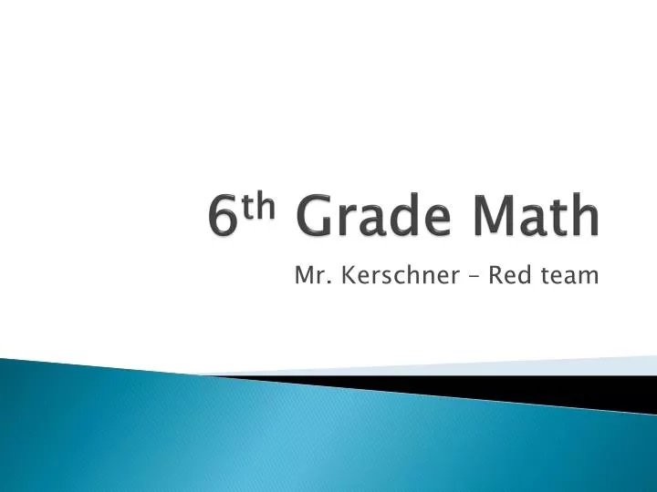 6 th grade math