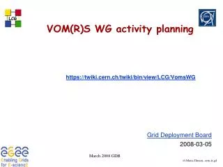 VOM(R)S WG activity planning