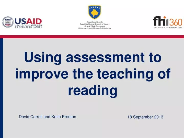 using assessment to improve the teaching of reading