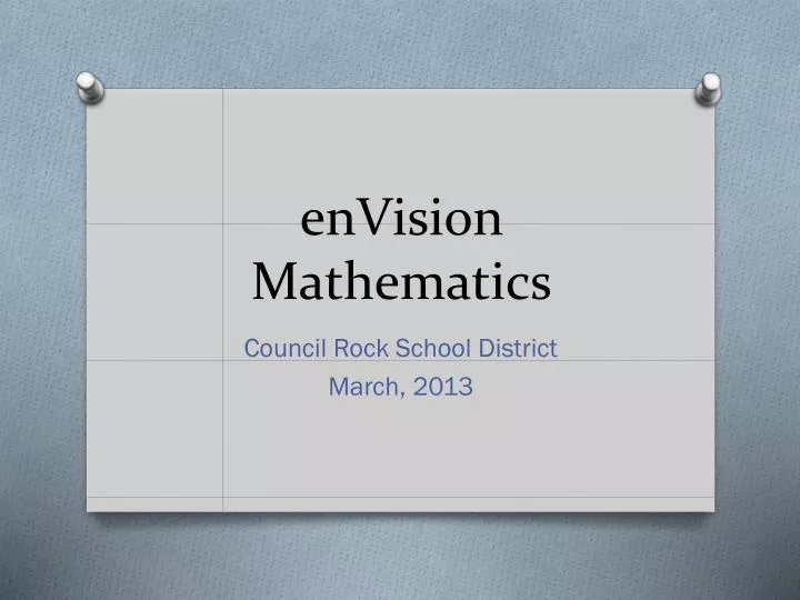 envision mathematics