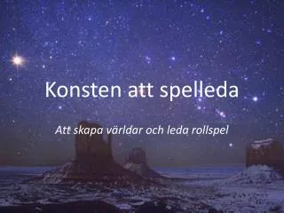 konsten att spelleda
