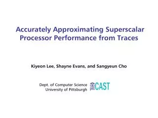 Accurately Approximating Superscalar Processor Performance from Traces