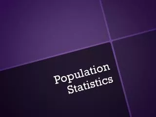 population statistics