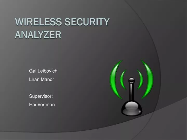 wireless security analyzer