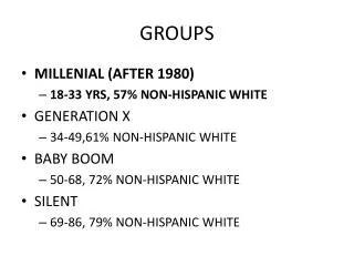 GROUPS