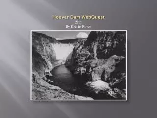 Hoover Dam WebQuest
