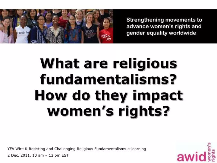 what are religious fundamentalisms how do they impact women s rights