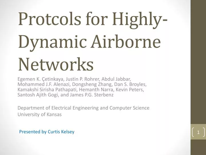 protcols for highly dynamic airborne networks
