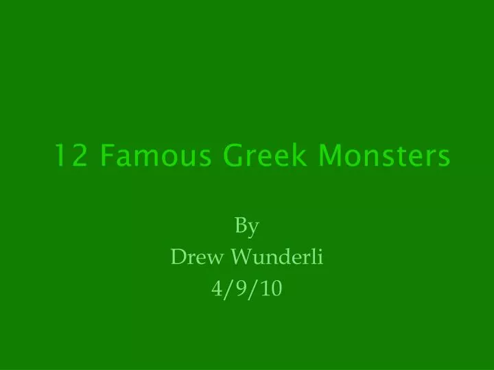 12 famous greek monsters