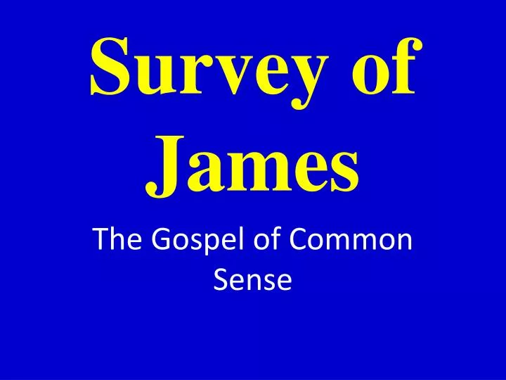 survey of james