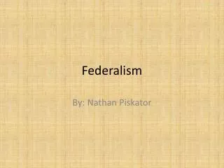 Federalism