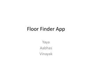 Floor Finder App