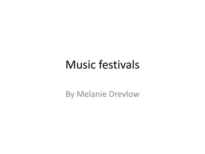 music festivals