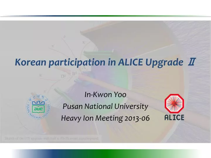 korean participation in alice upgrade