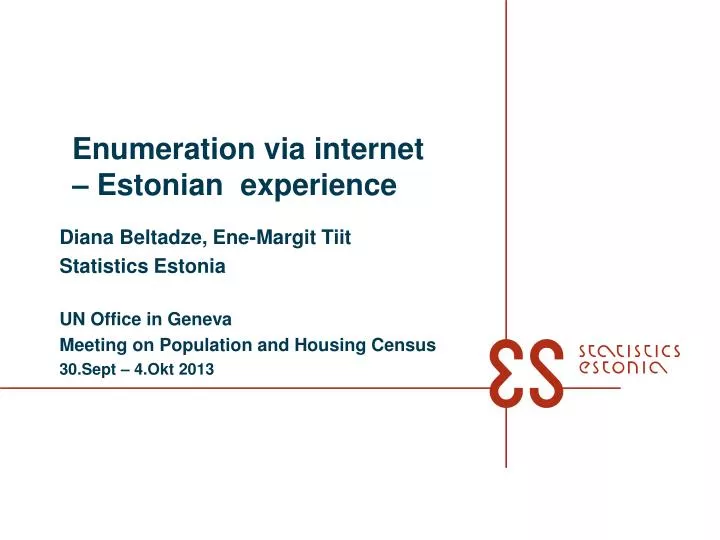 enumeration via internet estonian experience