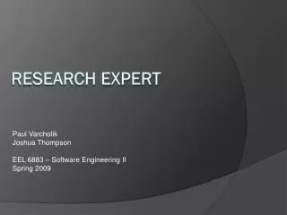 Research ExperT