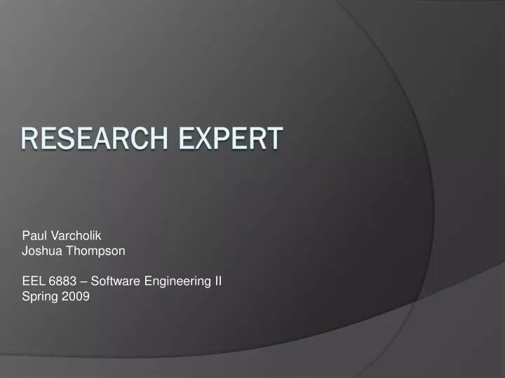 research expert