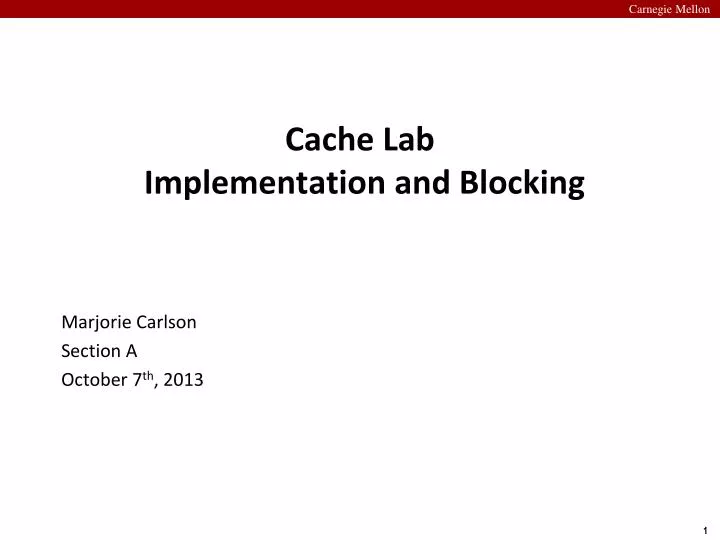 cache lab implementation and blocking