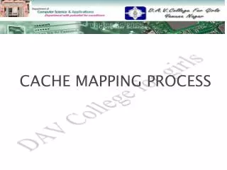 CACHE MAPPING PROCESS
