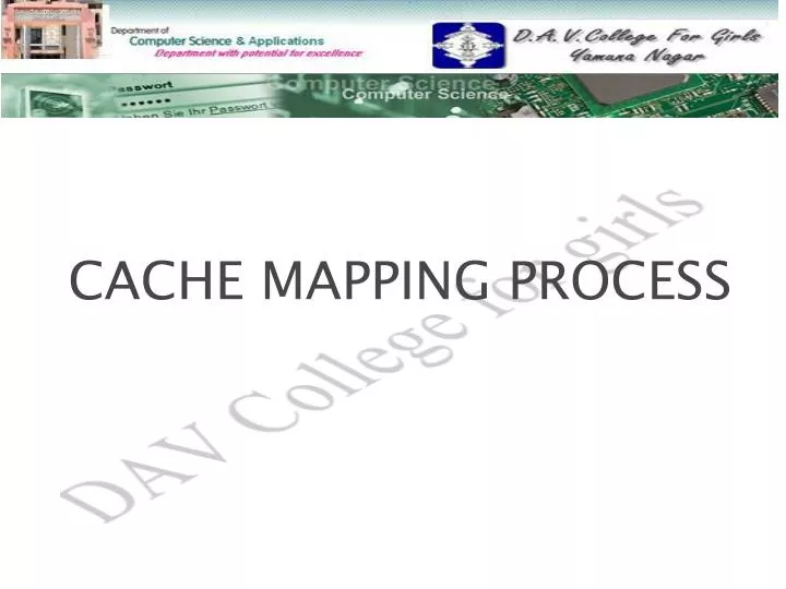cache mapping process