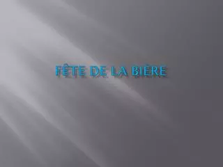 f te de la bi re