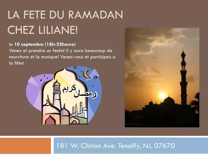 la fete du ramadan chez liliane