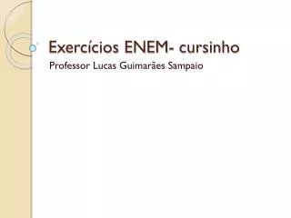 exerc cios enem cursinho