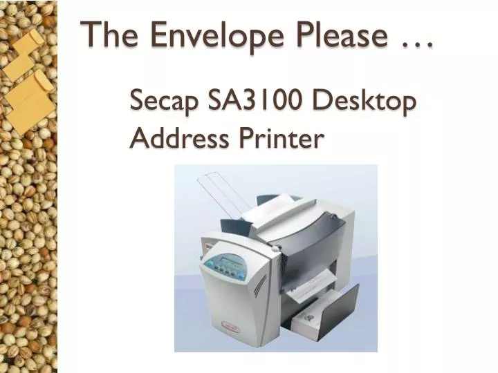 the envelope please secap sa3100 desktop address printer