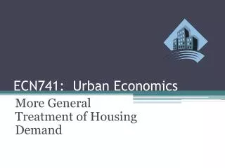 ECN741: Urban Economics