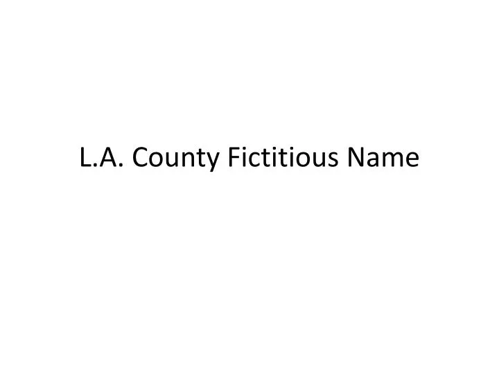 l a county fictitious name
