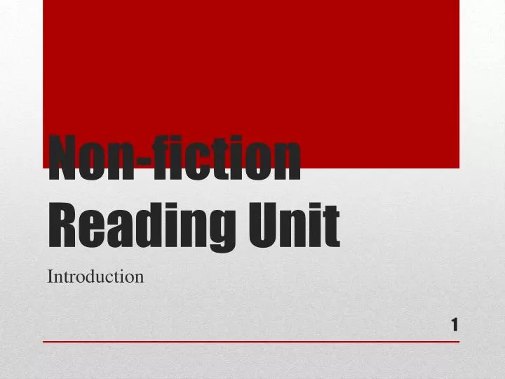 non fiction reading unit