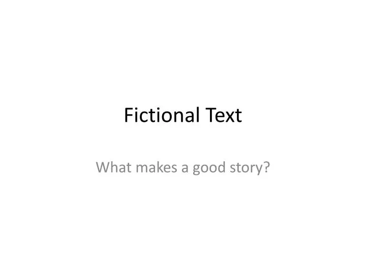 fictional text