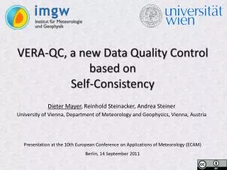 VERA-QC, a new Data Quality Control based on Self-Consistency