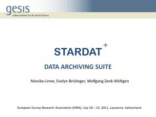 STARDAT DATA ARCHIVING SUITE