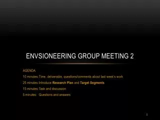 Envsioneering Group Meeting 2