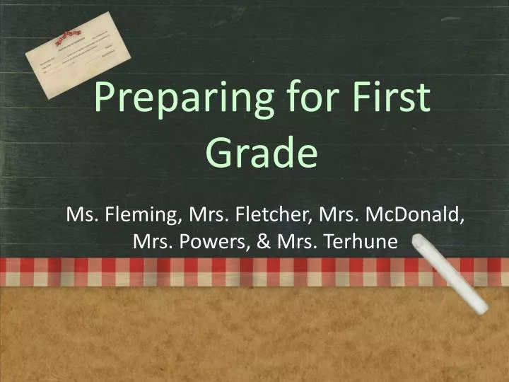preparing for first grade