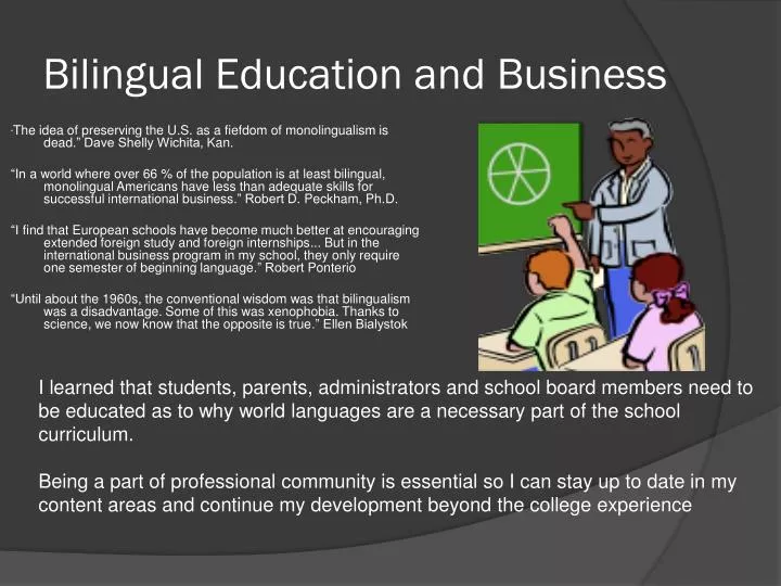 bilingual education and business
