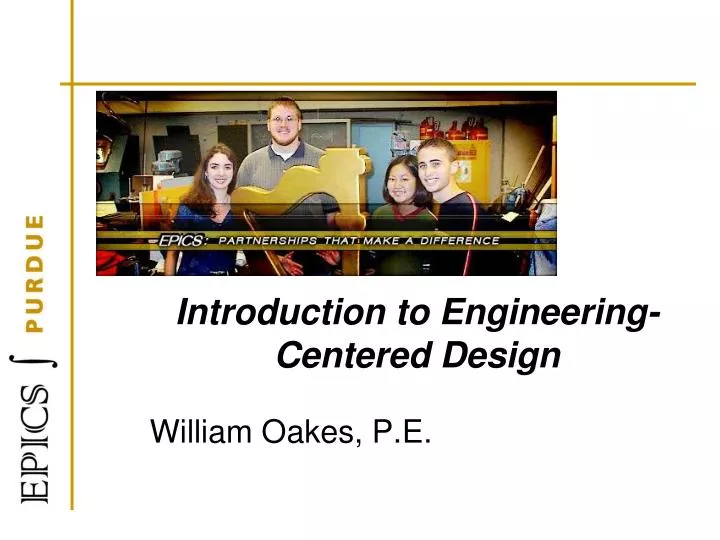 introduction to engineering centered design