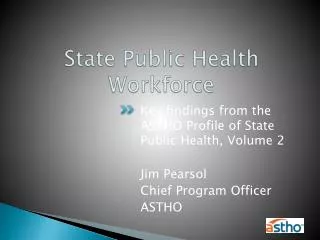 State Public Health Workforce