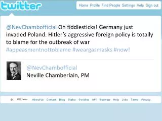 @ NevChambofficial Neville Chamberlain, PM