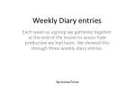 Reflections on Weekly Diary Entries: A Productive Group Assessment - slide 1
