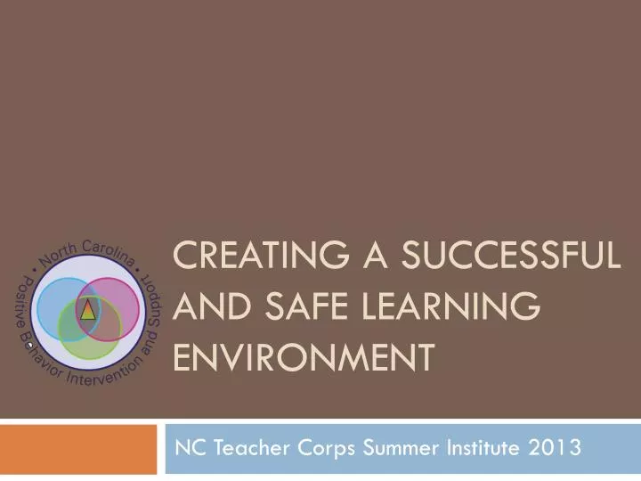 creating a successful and safe learning environment
